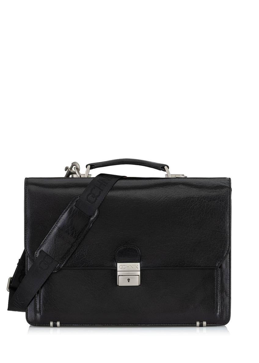 Black leather briefcase VB-200A-99(KS)-09