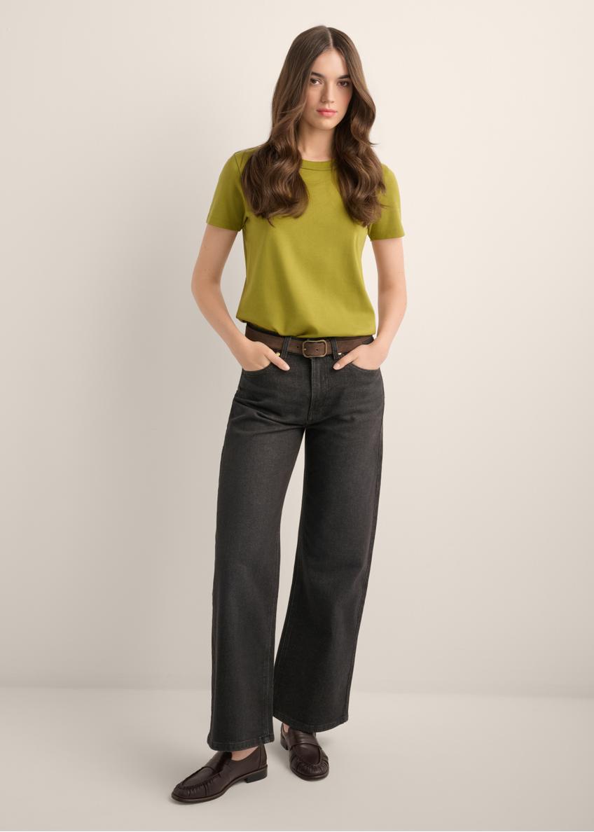 Olive cotton women's T-shirt TSHDT-0144-8E(Z26)