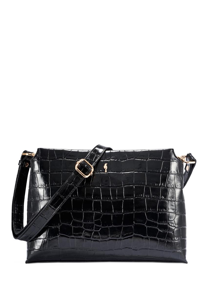 Black croco women's handbag TORES-1159E-99(Z25)