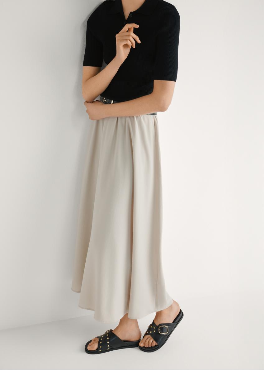 Women's leather flip-flops in black BUTYD-1268-99(W26)