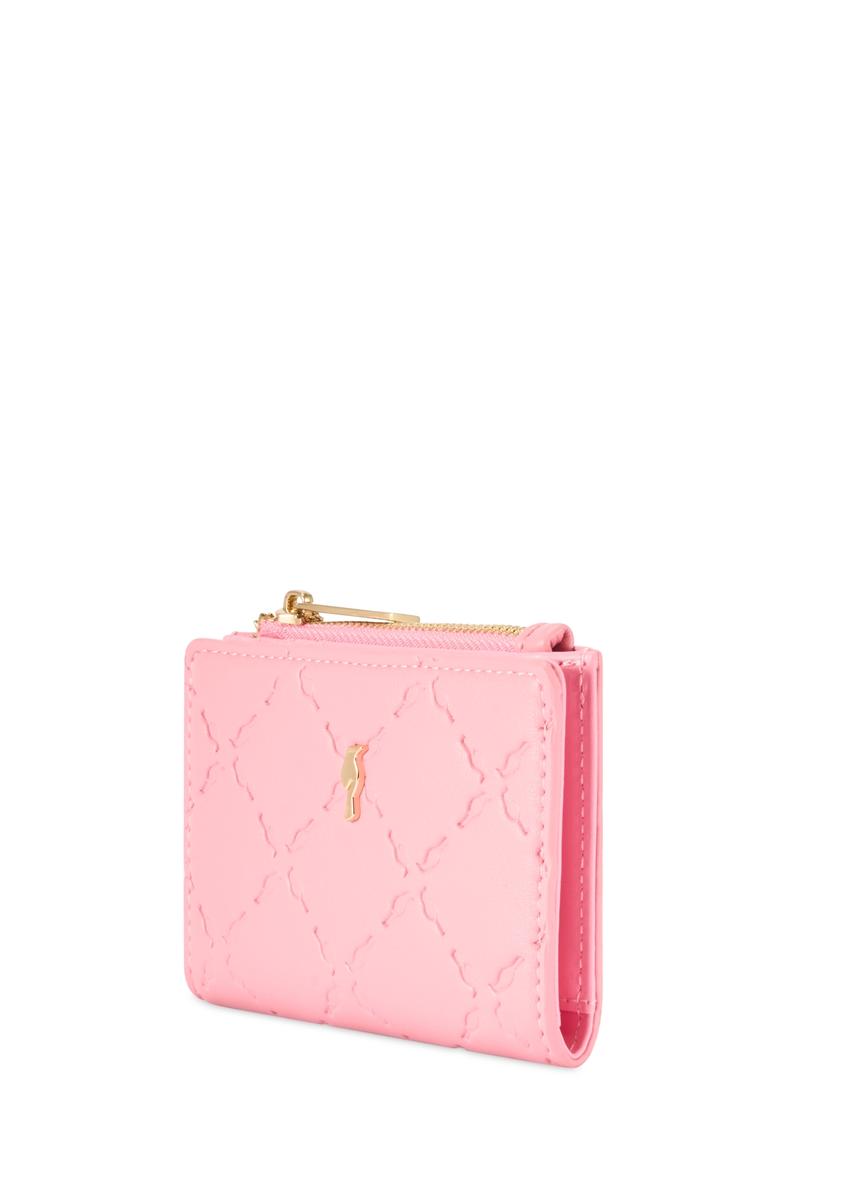Pink small women's wallet with handle POREC-0407-5B(W26)