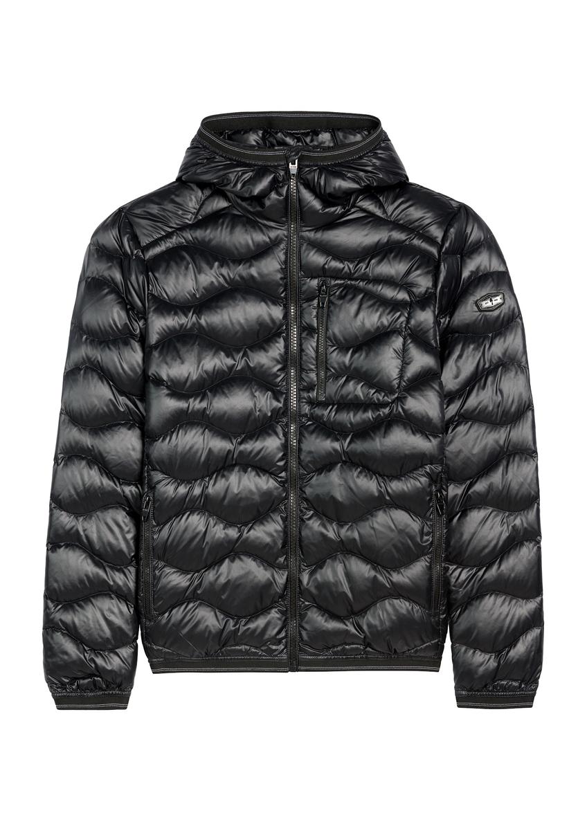 Black men's quilted jacket KURMT-0400-99(Z25)