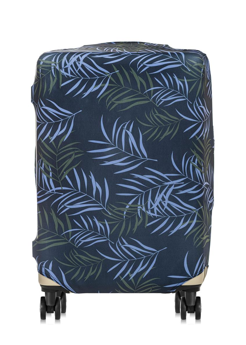 Cover with a plant motif for a medium suitcase AW-005-0024-69-M(W24)-01