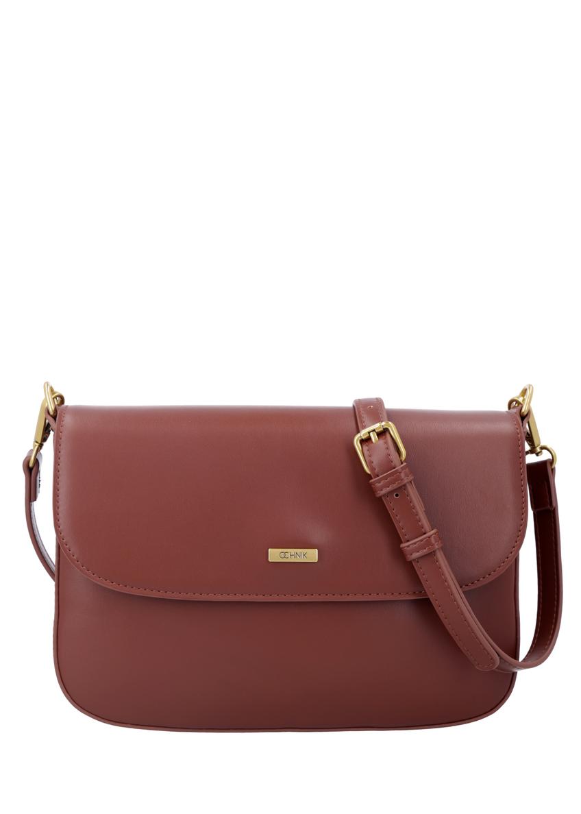 Light brown women's shoulder bag TOREC-1262-1G(Z26), front product view on white background.