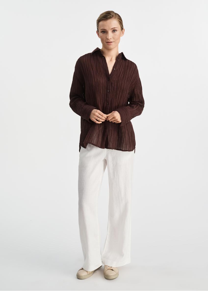 Brown light women's shirt KOSDT-0165-90(W25)