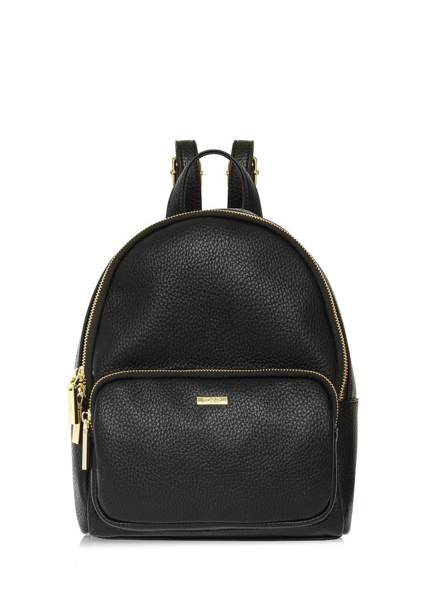 Black women's backpack made of imitation leather TOREC-1014-99(W25)