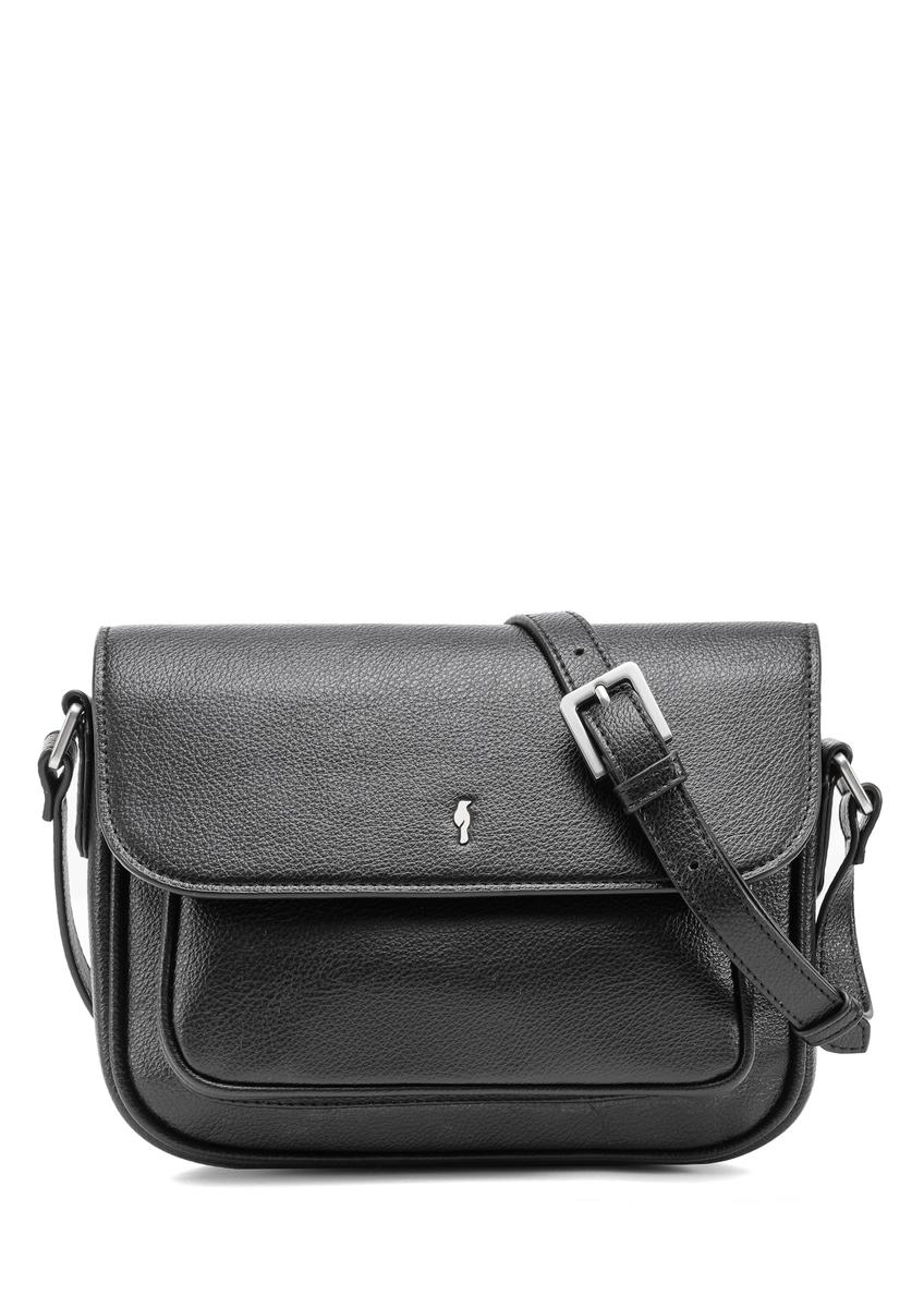 Black women's messenger bag TOREC-1072-99(Z25), front product view on white background.
