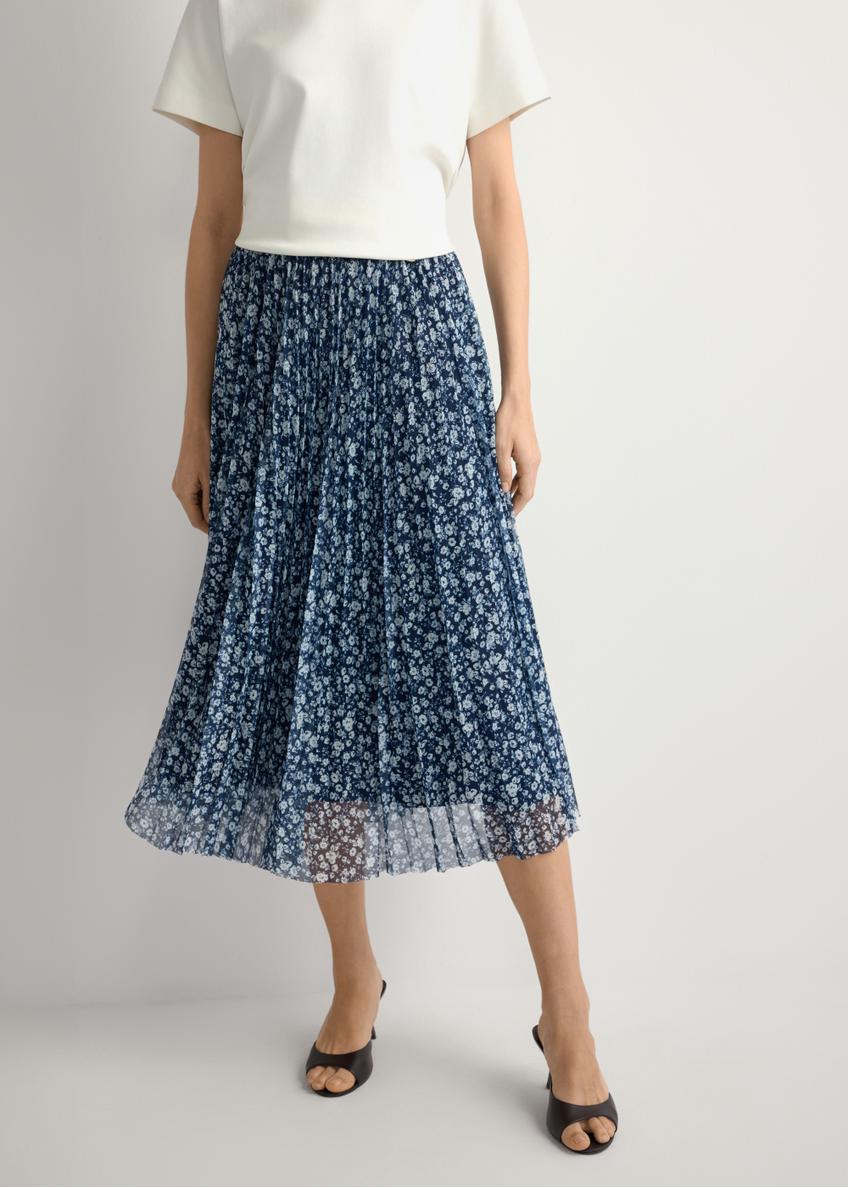 Floral Pleated Midi Skirt SPCDT-0110-7P(W26)