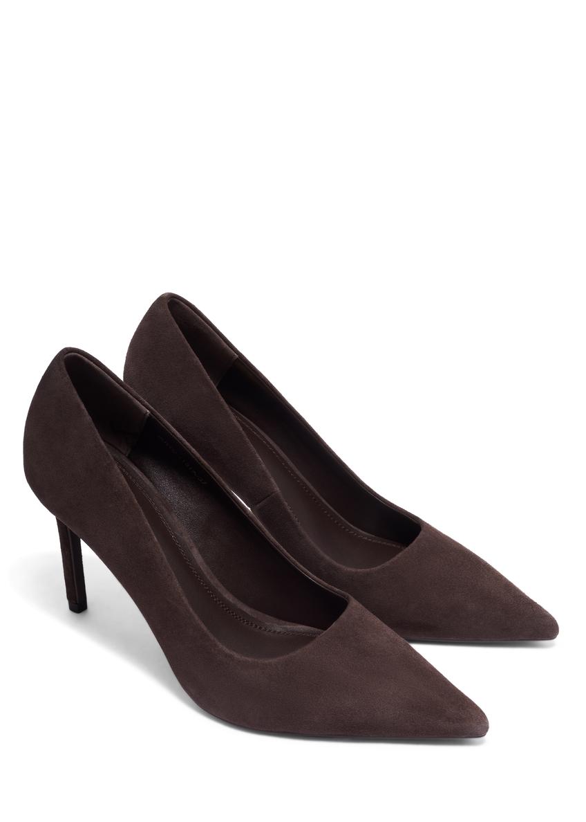 Brown suede women's high heels BUTYD-1131A-1H(Z26)