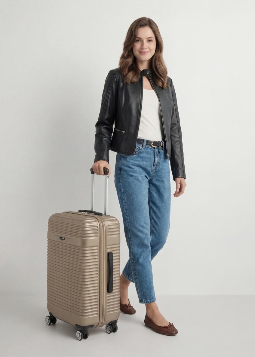 Medium suitcase on wheels WALAB-0040-2X-24(W26)