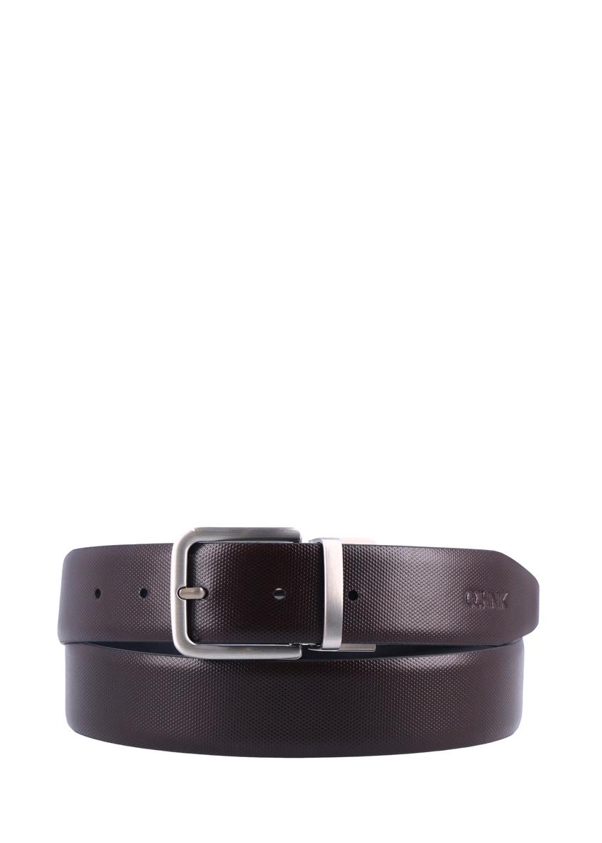 PASMS-0285-9J(Z26) men's double-sided leather belt, front product view on white background.