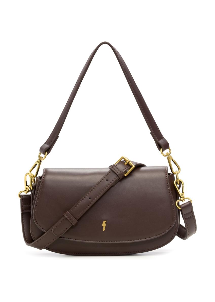 Small brown women's handbag TOREC-1264-1I(Z26) - front product view, on white background.