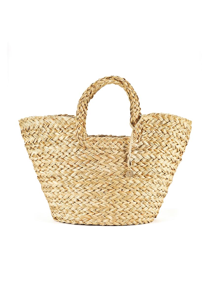Large women's straw handbag TOREC-1041-25(W25), front product view on white background.