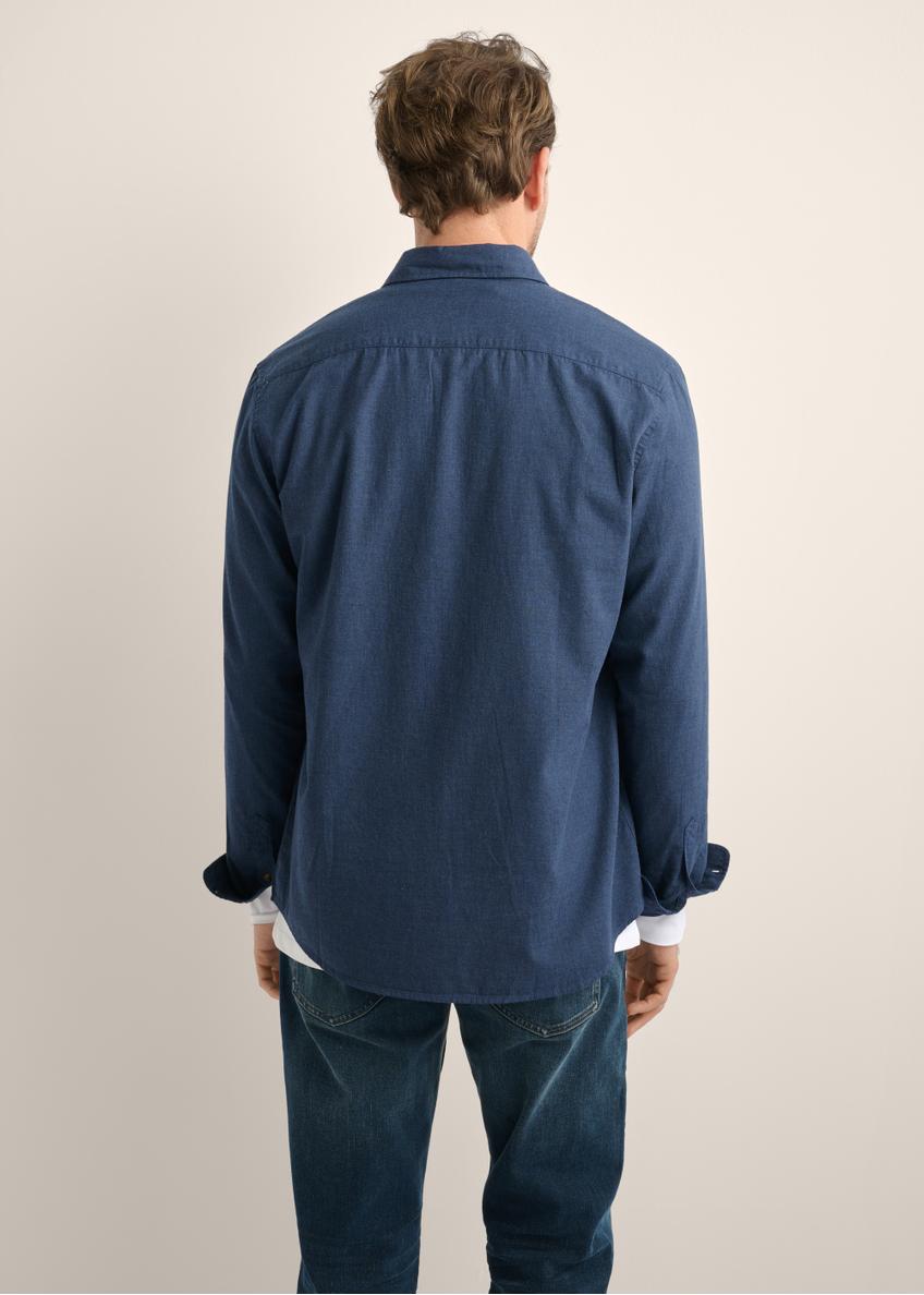 Navy blue men's cotton shirt KOSMT-0363-7E(Z26)