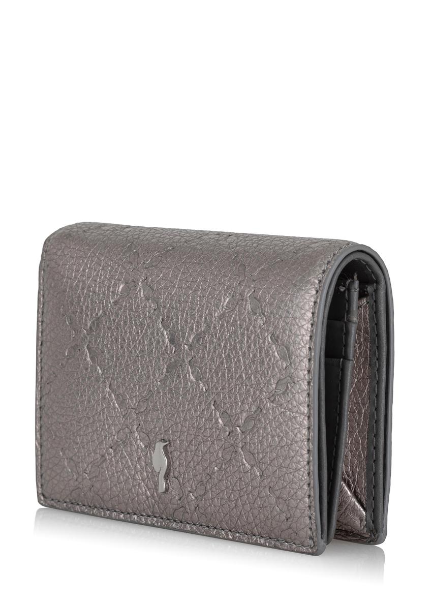 Women's small silver leather wallet PORES-0872-92(Z23)