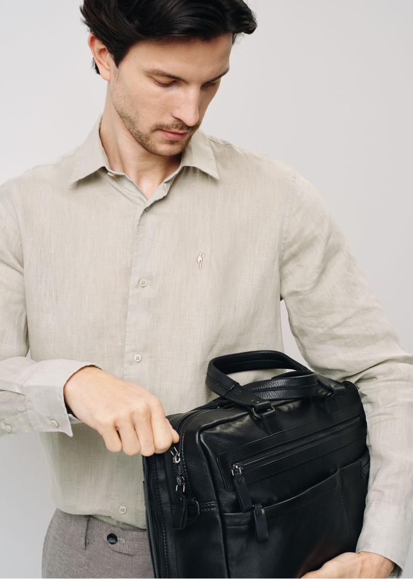 Large black leather men's briefcase TORMS-0416A-99(Z25)