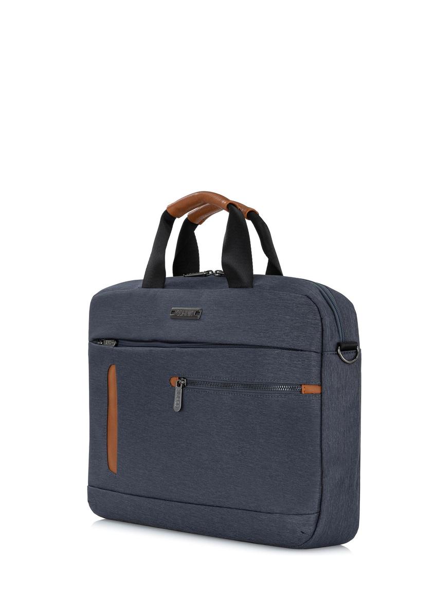 Grey men's briefcase with laptop pocket TORMN-0320-91(W24)