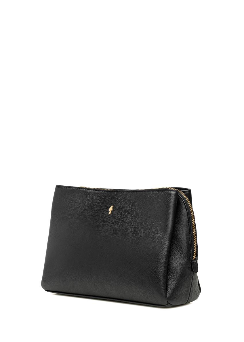Black leather women's shoulder bag TORES-1244-99(W26)