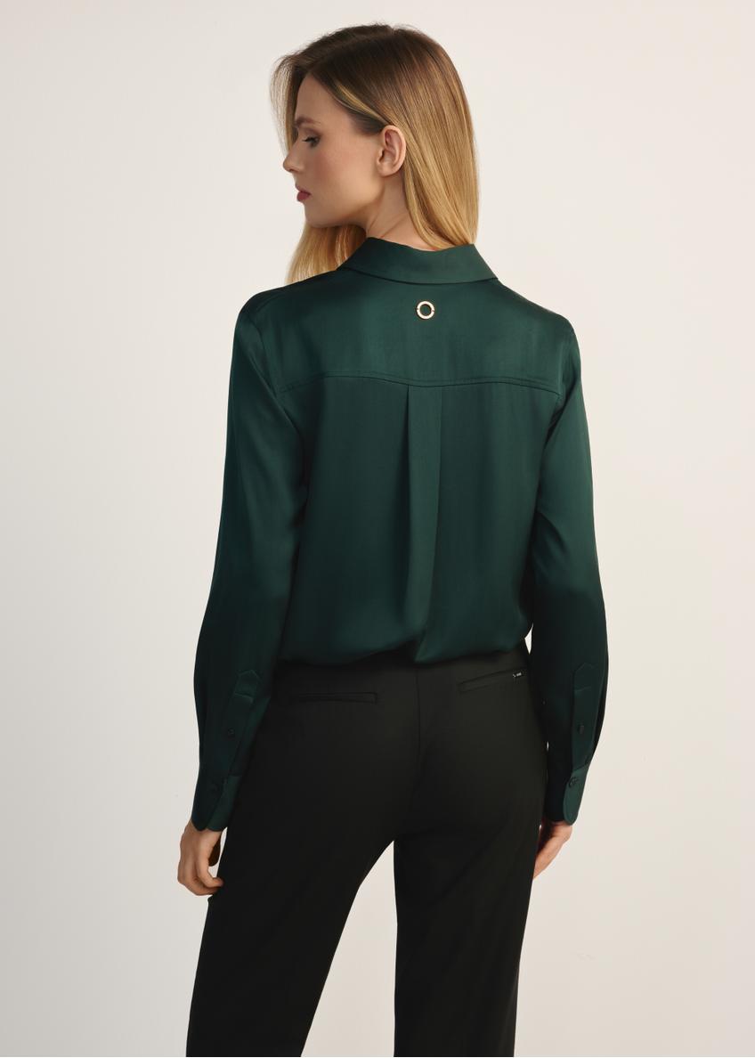 Dark green women's shirt KOSDT-0172-54(Z25)