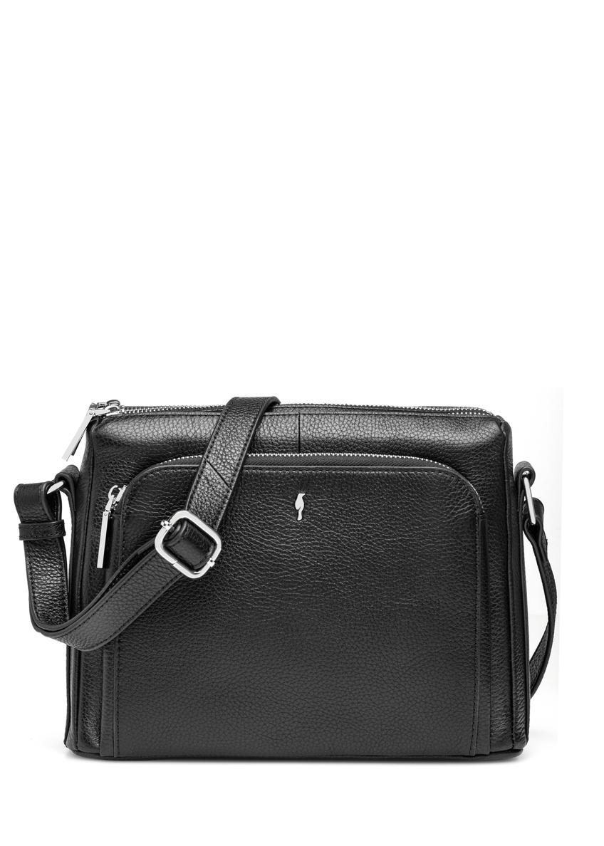 Black leather women's handbag TORES-1217-9I(W26)