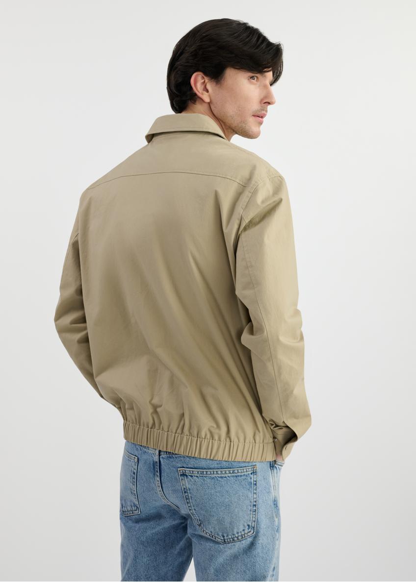 Beige men's transition jacket KURMT-0365-82(W25)