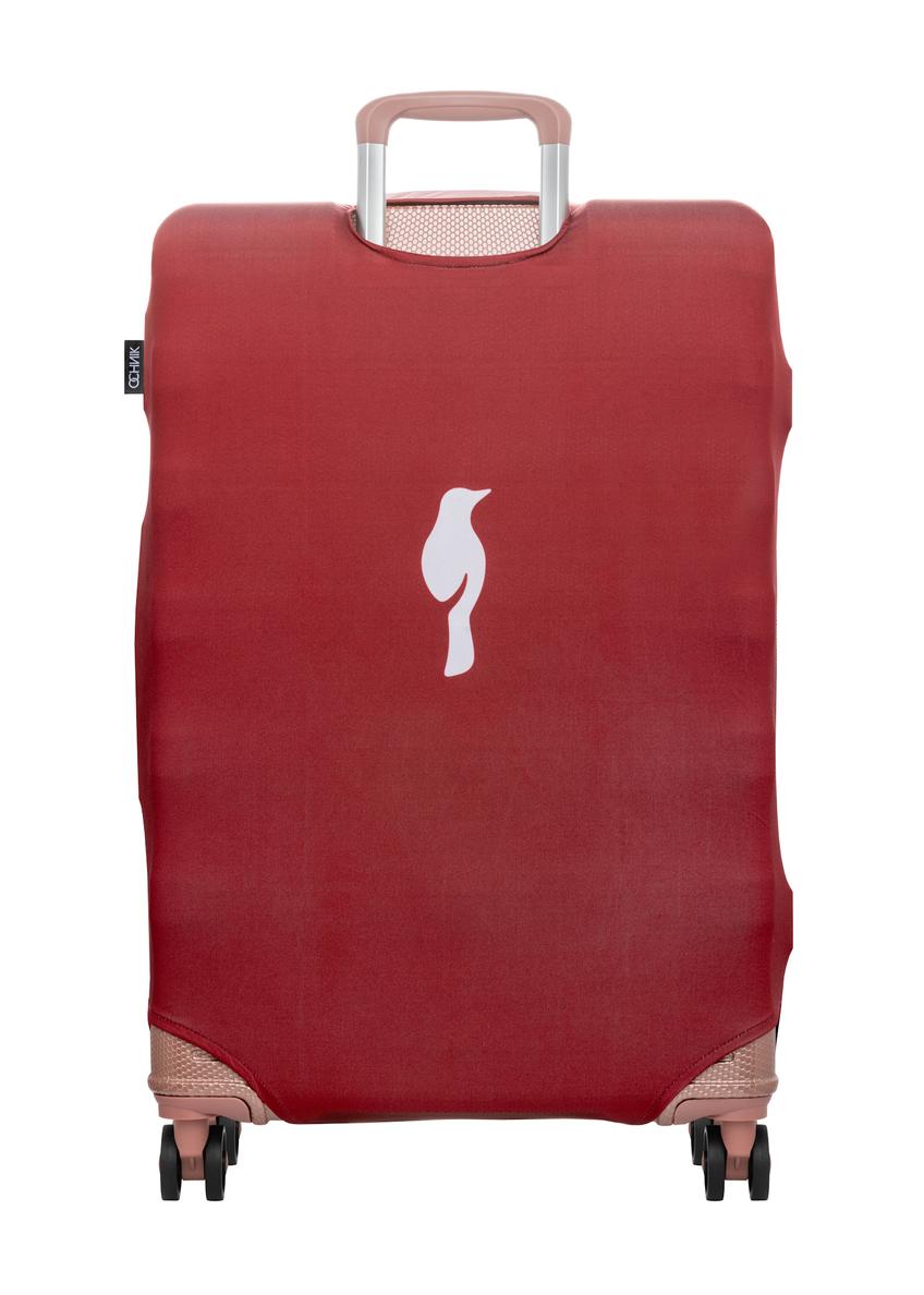 Red cover for a large suitcase with logo AW-013-0002-4B-L(W26)