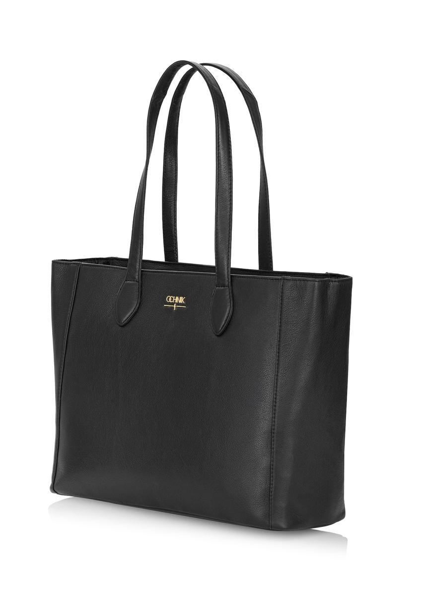 Black leather shopper bag for women TORES-0971E-99(Z25)