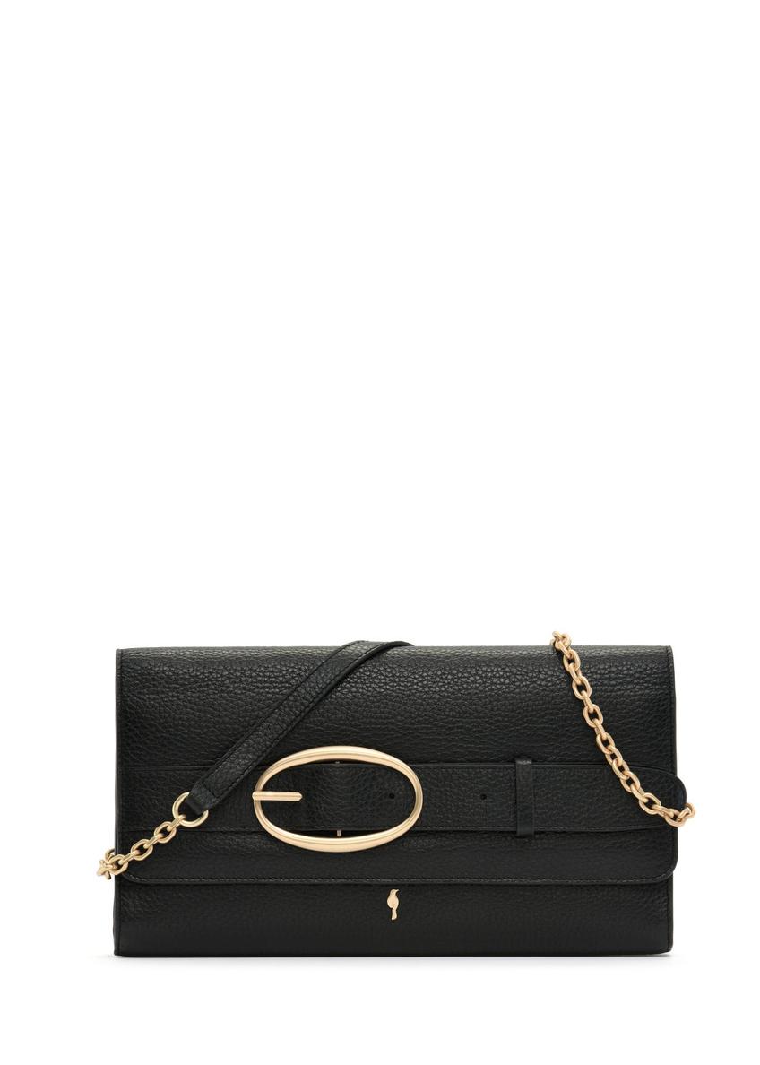 Black leather clutch bag TORES-1075-99(W25)-07