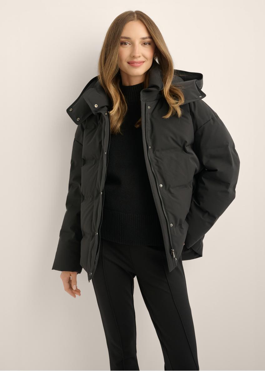 Women's jacket with natural filling KURDT-0702-99(Z26)