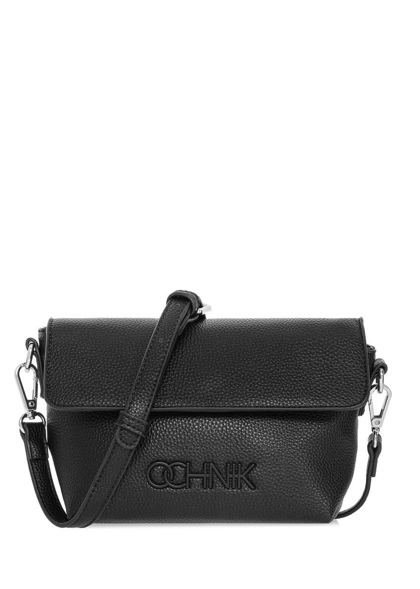 Black small women's handbag with logo TOREC-0916A-99(W25)