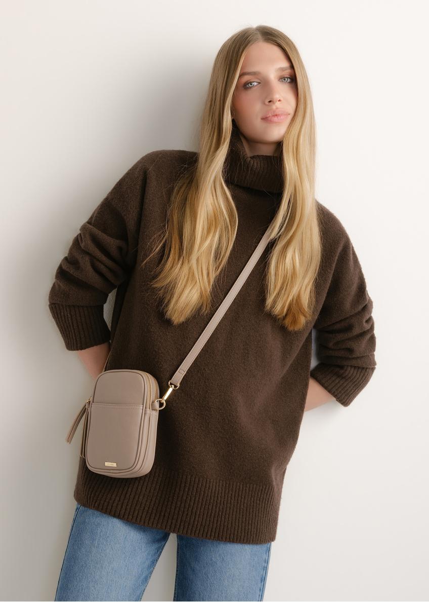 Beige mini women's phone bag TOREC-1368-1B(Z26)