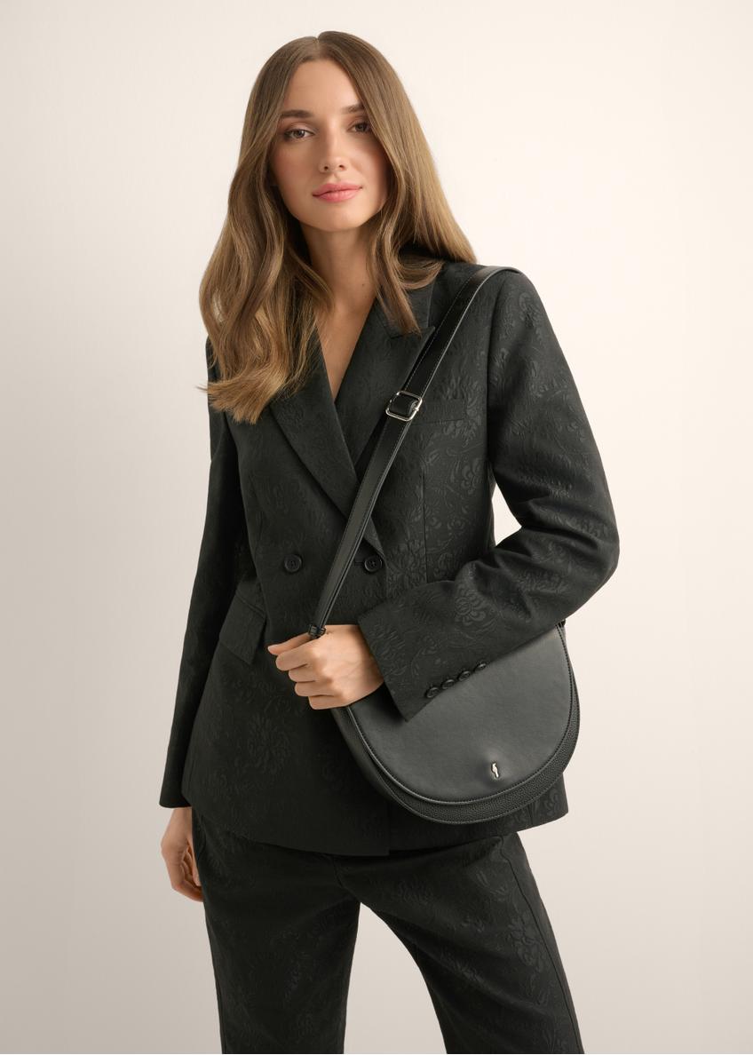 Black semi-circular women's messenger bag TOREC-1298-9I(Z26)