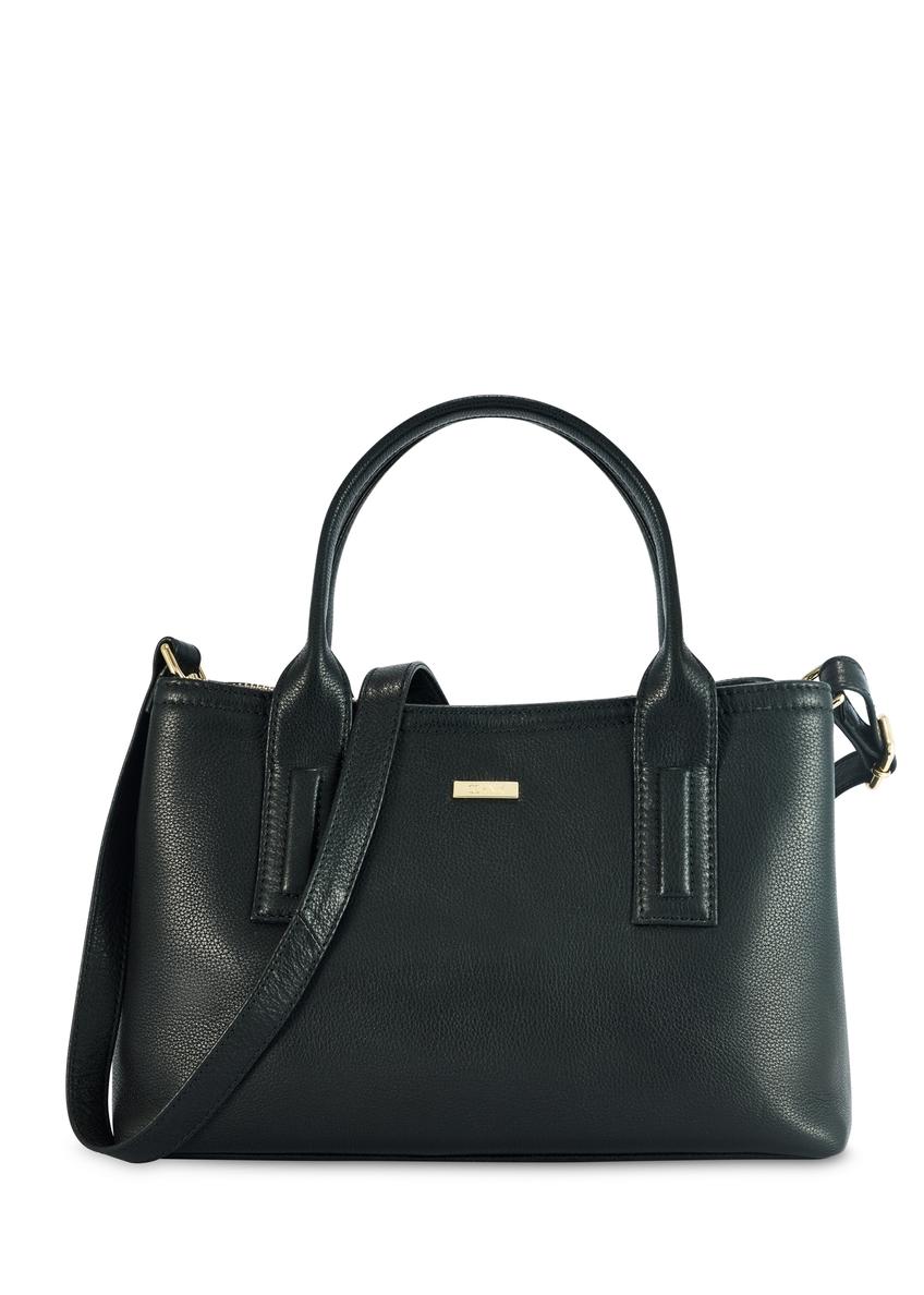 Black leather women's handbag TORES-1156-99(Z25)