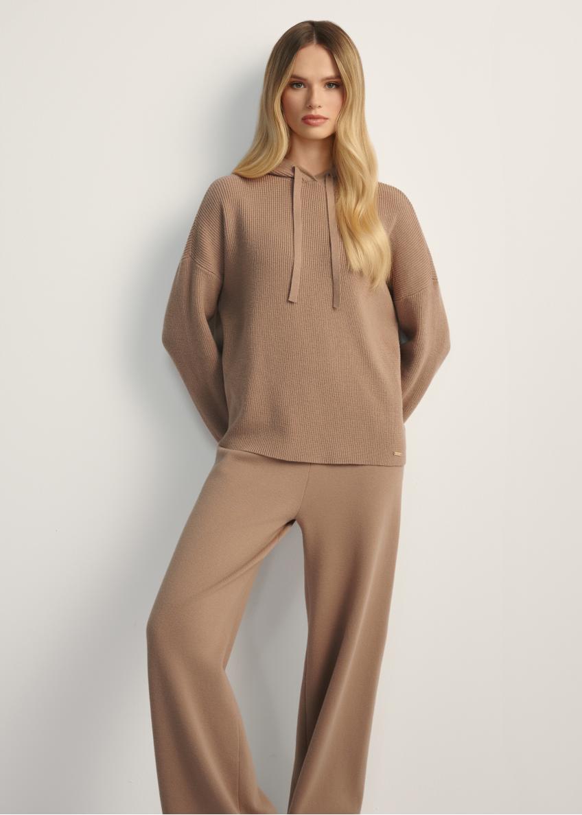 Women's camel hoodie BLZDT-0116-24(Z25)