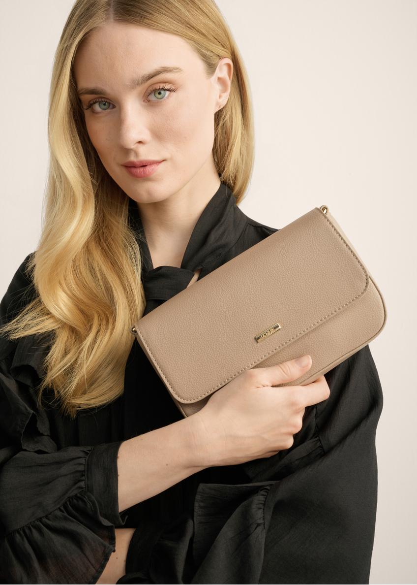 Beige women's shoulder bag TOREC-1255-1B(Z26)