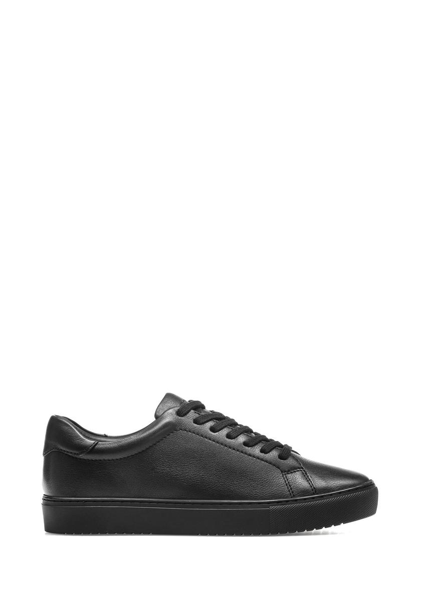 Black leather sports shoes BUTYM-0503-99(W25)