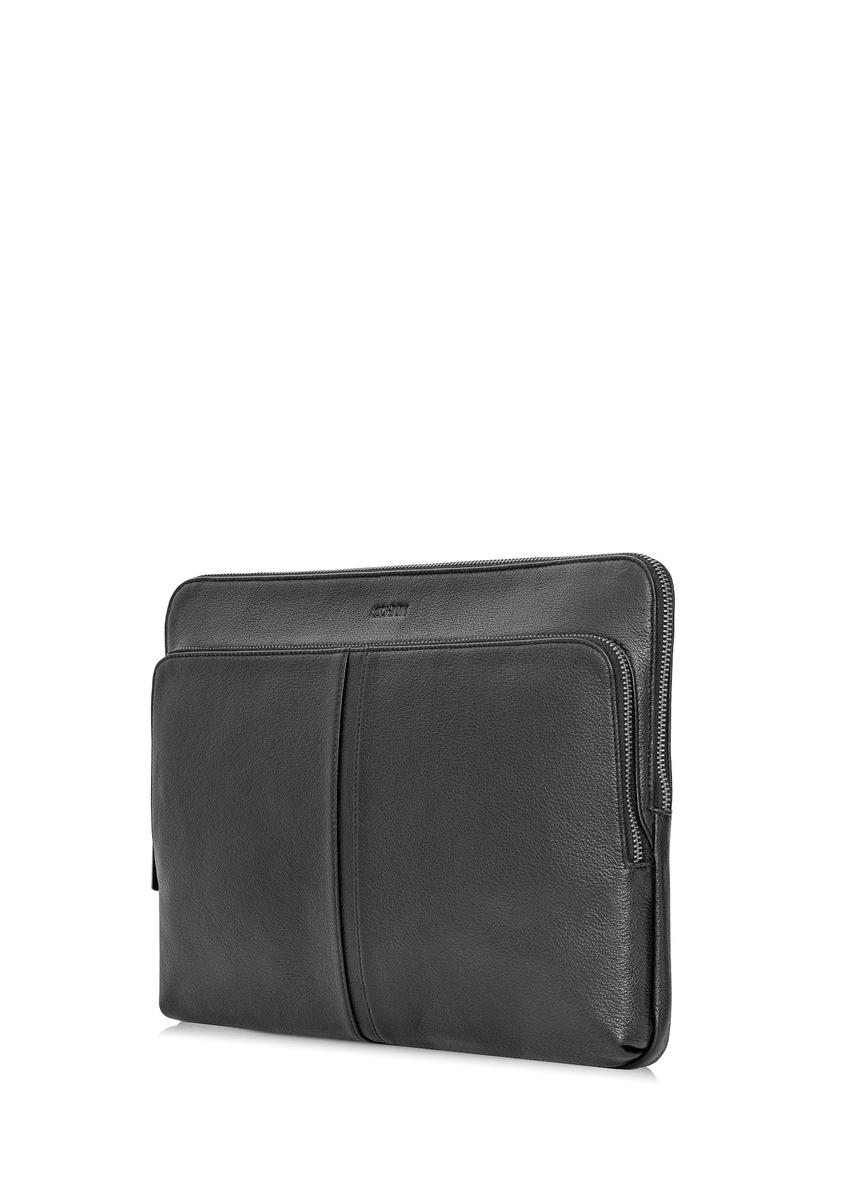 Black leather laptop briefcase TORMS-0455-99(W25)