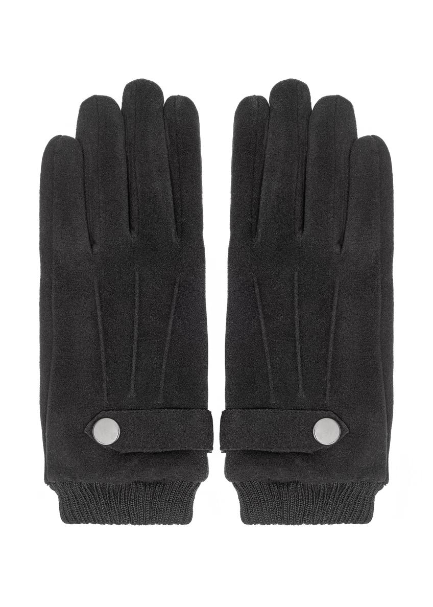 Men's black insulated gloves REKMS-0077-99(Z24)