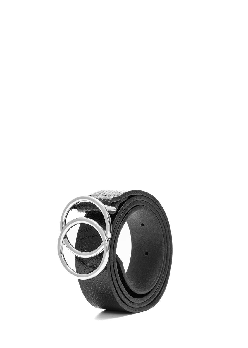 Black women's belt with animal motif PASDS-0172E-98(Z25)