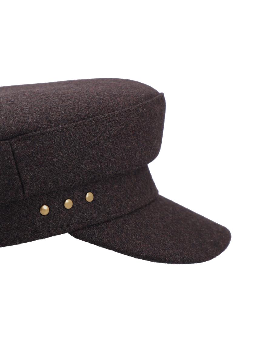 Dark brown women's wool hat CZADT-0225-1I(Z26)