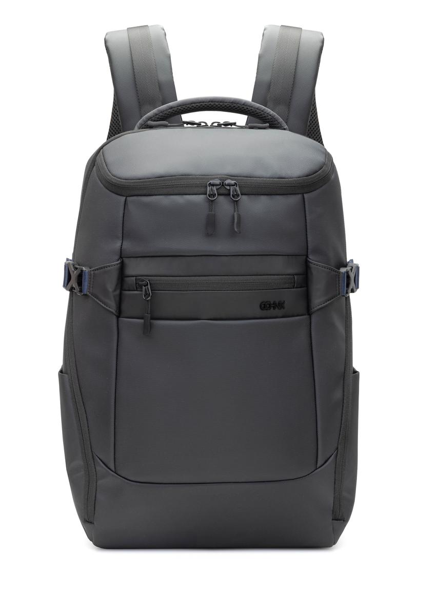 Black men's travel backpack TORMN-0392-9J(W26), front product view on white background.