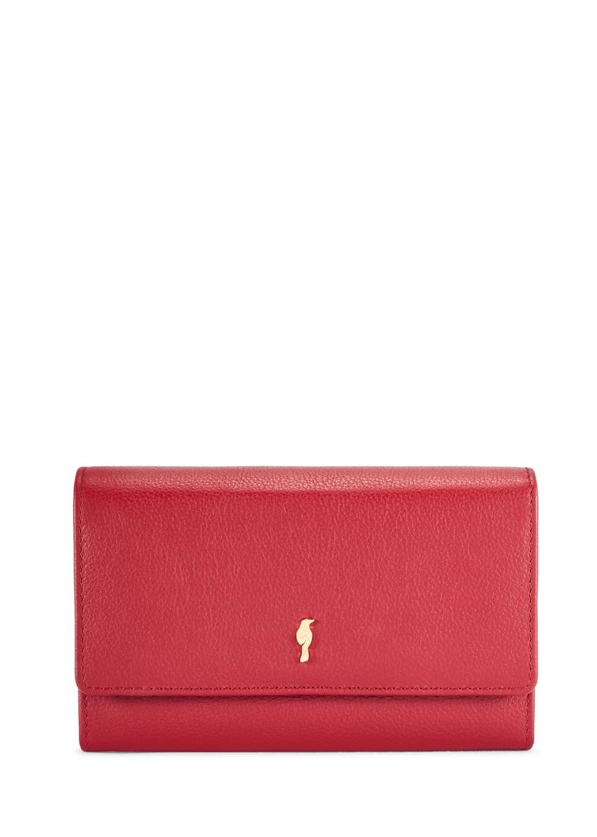 Red large leather women's wallet PORES-0991-4C(W26)