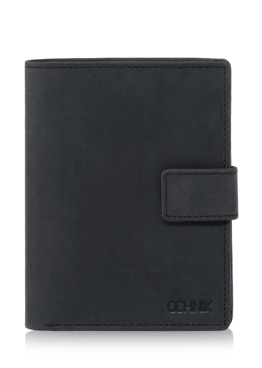 Black leather men's wallet PORMS-0543-99(W23)-01