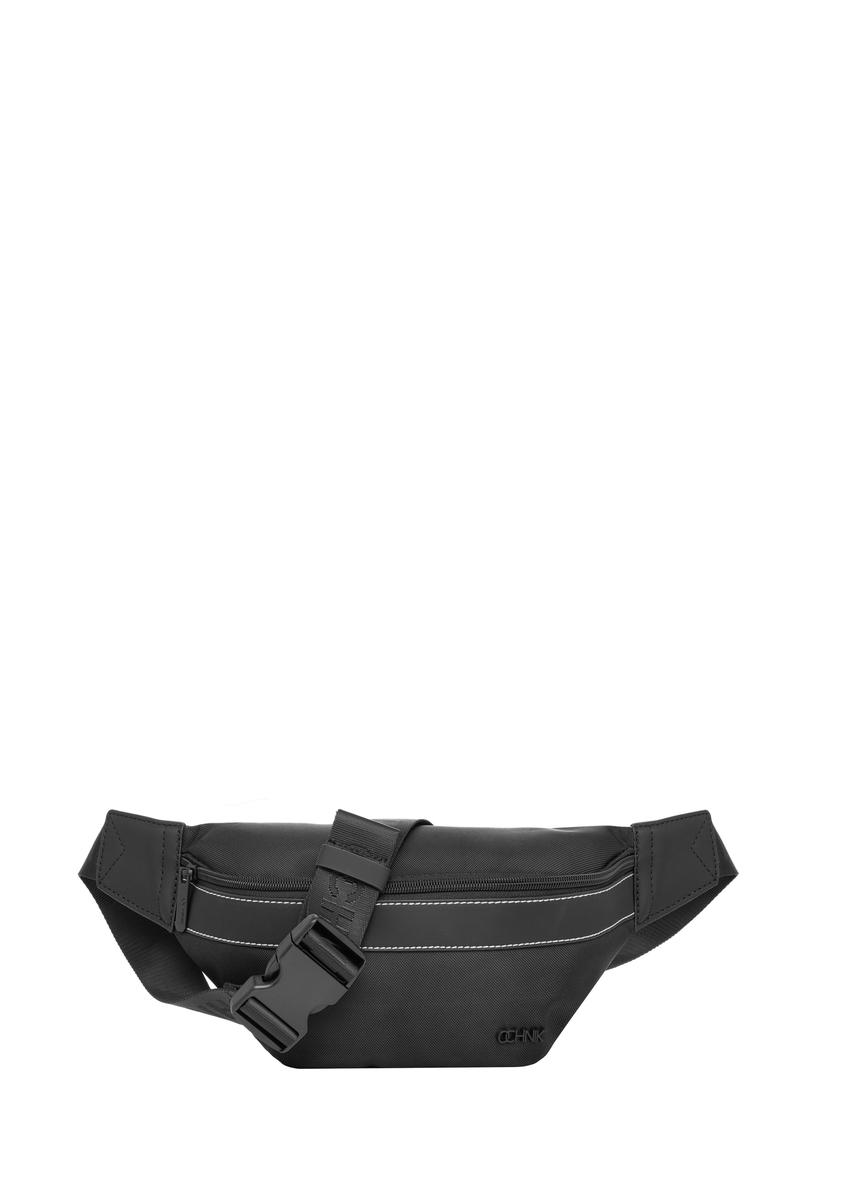 Men's black waist bag TORMN-0424-99(Z26)