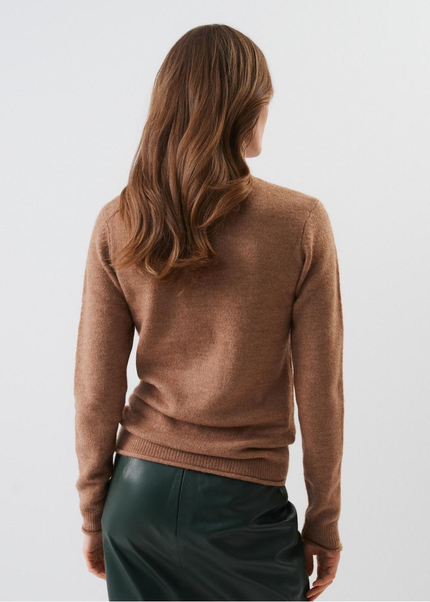 Light brown women's sweater SWEDT-0164-34(Z24)