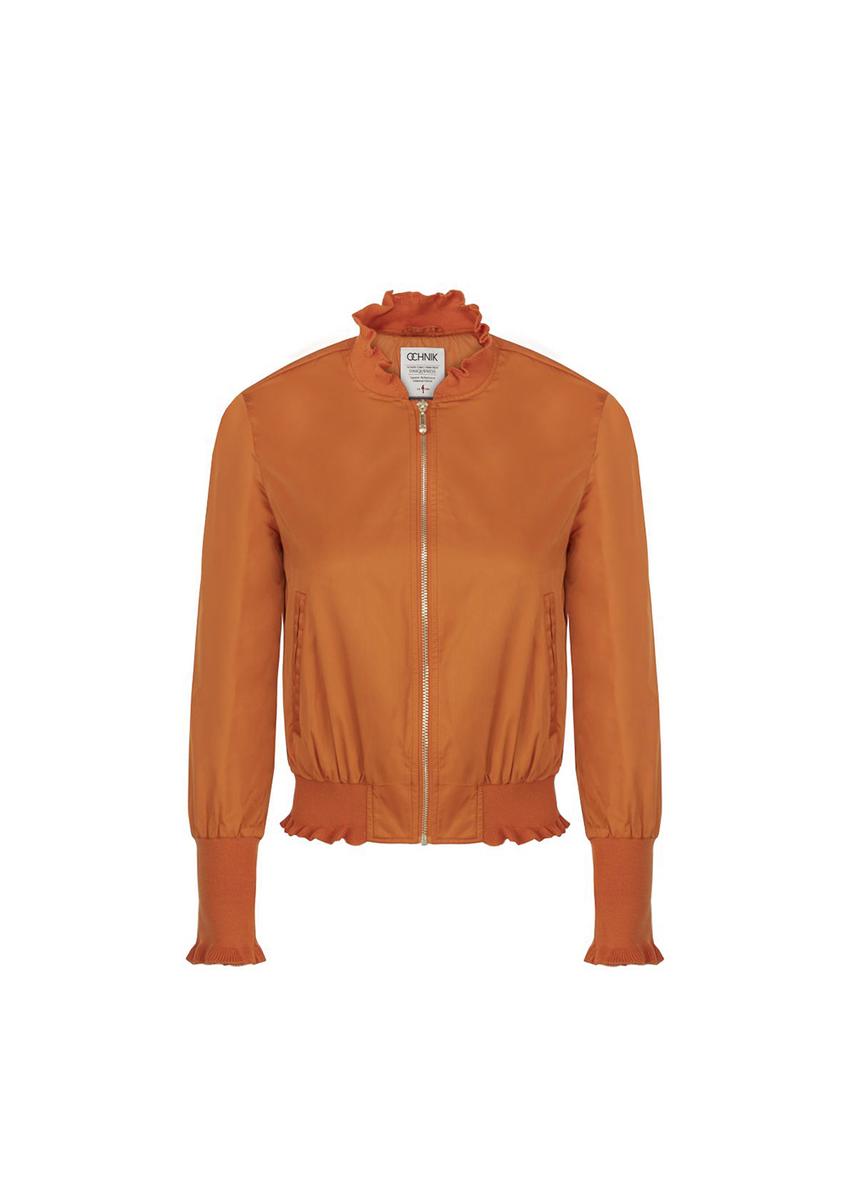 Women's orange bomber jacket KURDT-0159-30(W19)-01