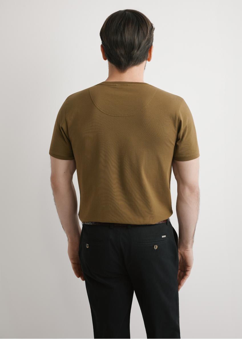 Men's khaki cotton T-shirt TSHMT-0088-8D(W26)