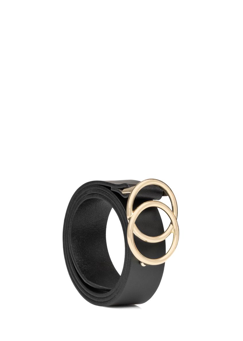 Black women's belt with croco motif PASDS-0172E-99(Z25)