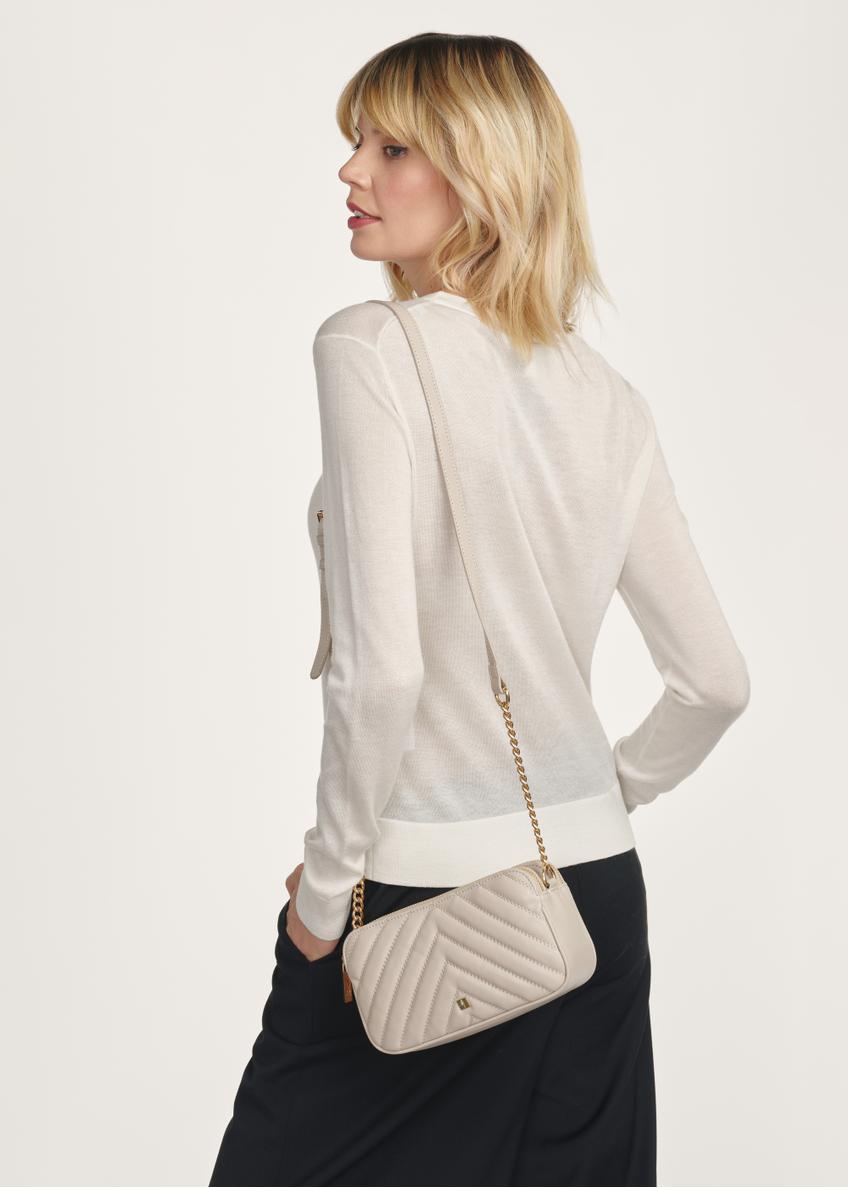 Small cream women's handbag TOREC-1051-12(Z25)