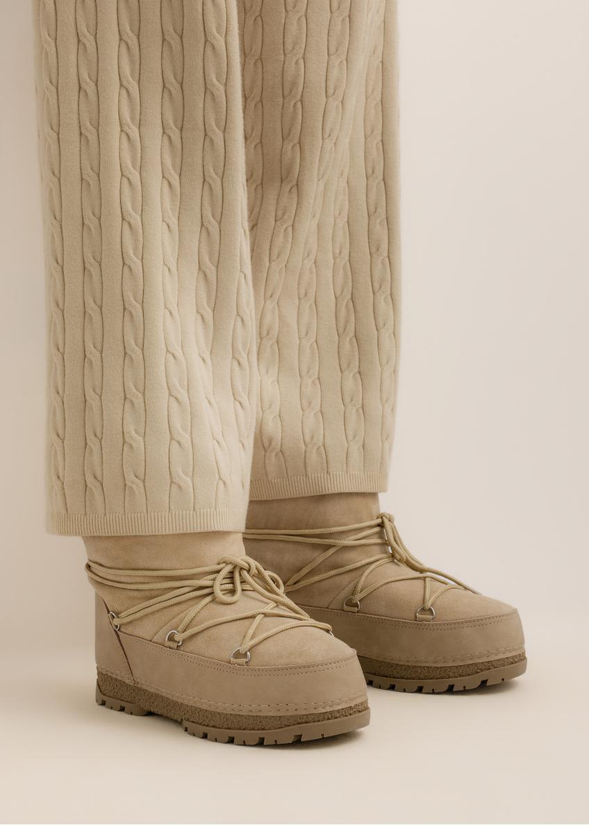 Women's snow boots in cool beige color BUTYD-1315-1K(Z26)